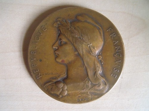 Médaille table bronze - médaille, de