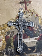 ancien Crucifix Christ En