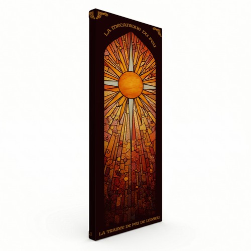 Toile verticale soleil feu - verticale,
