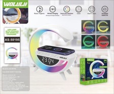 Wolulu AS-50195 Lampe LED Intelligente Avec Speaker Bluetooth Recharge sans Fil