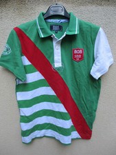 Polo SERGE BLANCO CLUB Quinze 15 SBR vert rouge manches courtes shirt M
