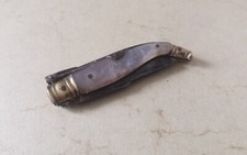 Ancien Petit Couteau Espagnol Navaja corps en nacre