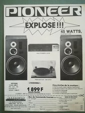 PUB ANCIENNE ADVERT CLIPPING années 80 - manahtan transfert chaine hifi pioneer
