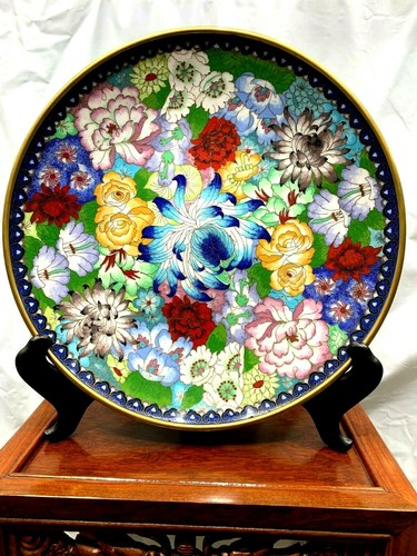 Cloisonne enamel home - 15'',