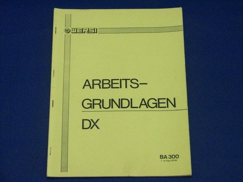Wersi wega arbeitsgrundlagen - /,