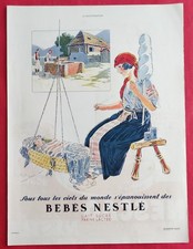 Publicité Presse: BEBES NESTLE ill G BOURDIN et Gouter NESCAO de NESTLE 1934