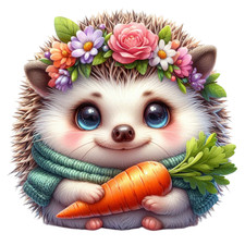 Autocollant mural autocollant hérisson de Pâques doux autocollant mural 18...