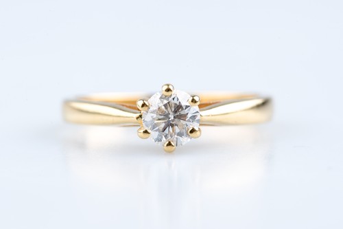 Bague solitaire diamant or - solitaire, –