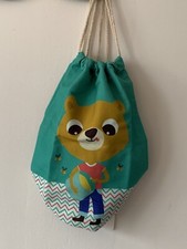 Sac à dos bleu tissu coton -