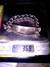 VINTAGE BIJOUX Gourmette Homme  prénom MARK - de chez SPEIDEL USA - rhodium