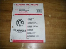 BAREME DE TEMPS VOLKSWAGEN NEW