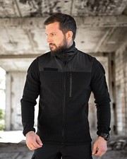 Veste polaire noire tactique