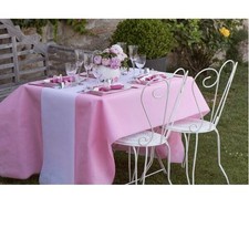 Chemin de table jetable en tissu intissé blanc 30cm x 5 m