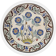Assiette céramique Abdesselem Mejdoub (1907–1992) — Nabeul, années 1960 ORIENTAL