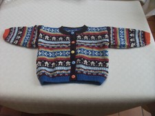 gilet bébé tricoté main 12/18 mois neuf