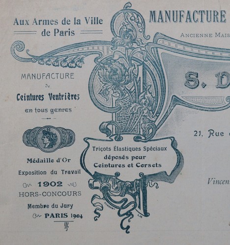 Facture 1907 vincennes bas - facture,