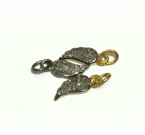 Diamant pavé plume pendentif - diamant,