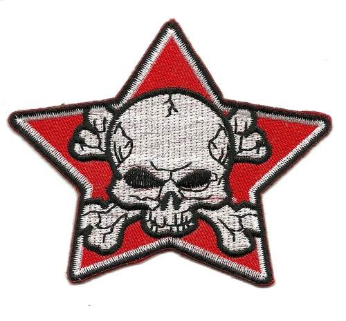 Ecusson patch tete mort - tete, de