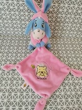 Doudou Bourriquet lapin bleu