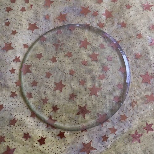 Ancien verre rond - rond, biseauté