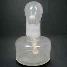 Brûleur à Alcool en Verre Transparent avec Couvercle et Mèche Vintage