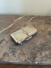 Ancien Essui Tabac Cigarette Boîte Métal Argenté