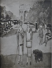 Kees VAN DONGEN : Promenade sur les Champs Elysées, GRAVURE signée, 1925