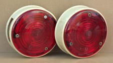 Ancienne paire FEUX STOP POSITION SESALY rond camion bus plaque sidelights