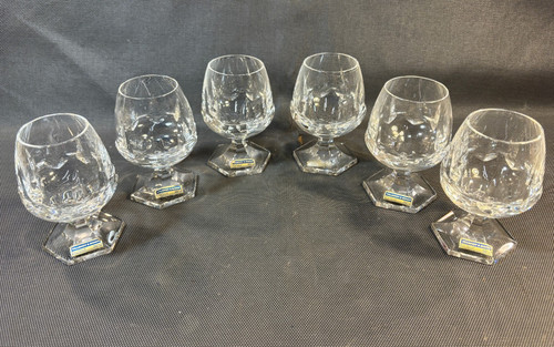 Lot anciens verres pied - lot,