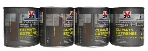 Lot peinture fer v33 taupe - "taupe, "
