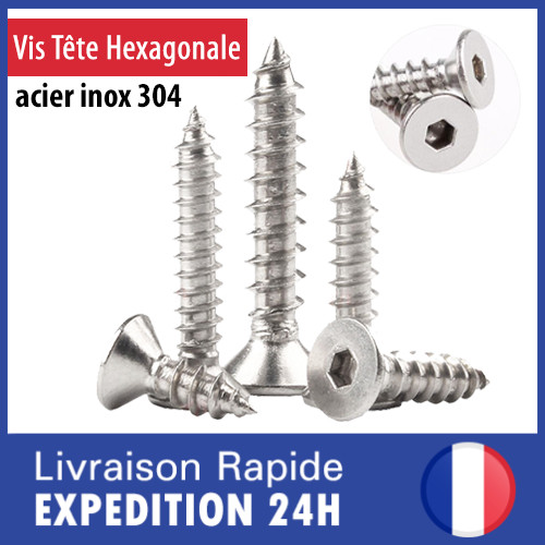 Vis bois tête hexagonale - vis, à