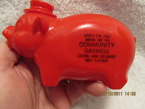 1950s piggy bank - bank, compliments