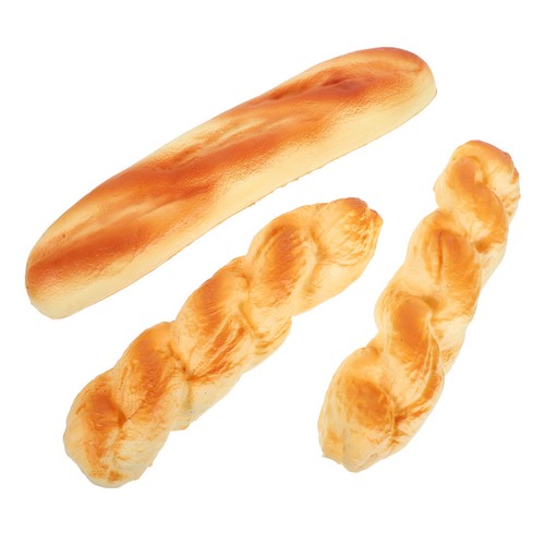 3pcs reusable pretend bread - pu,