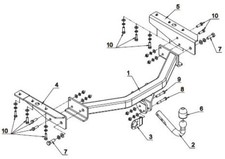 Crochet d'attelage avec