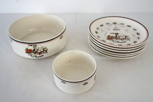Vintage assiettes saladier - 6, +