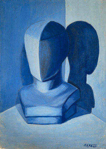 Gouache peinture otto fried - gouache,