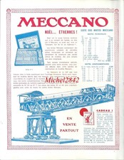 Publicité Meccano 1933 Grue jeu boite
