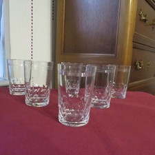6 verres gobelet en cristal de