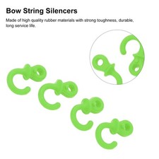 (Vert) 4Pcs Archery Bow String Silencers Monkey Tail Compound Bow String