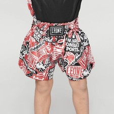 Pantalon Court Leone Mma Shorts Arts Martiaux ABJ08 Thai Jr Enfant Kick Boxing