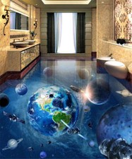 Grand Bleu le ciel brillant 3D