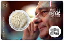 Coincard 2 Euros  BU FRANCE 2022 - Jacques CHIRAC