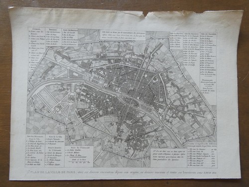 Carte ancienne xixe plan - plan, de