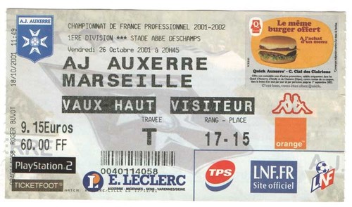 Billet place om olympique - , /