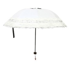  Femmes Partysu Dentelle Ultraviolet-preuve Pliage Parapluie Extérieur Trvel