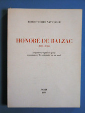 BALZAC Centenaire catalogue