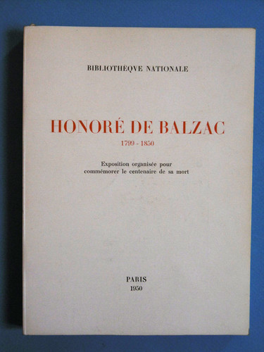 Balzac centenaire catalogue - balzac,