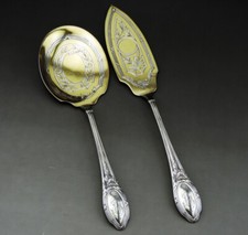 Service à Dessert Pelles à Tarte ou gâteau en argent massif par Soufflot Henri