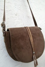 -SABRINA   sac bandoulière daim TBEG vintage bag authentique