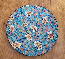 Grand plat rond 31,5 cm émaux